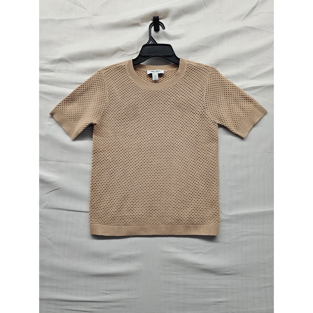 Nine West Womens Pullover Sweater Tan Acrylic‎ Blend Relaxed Size XS